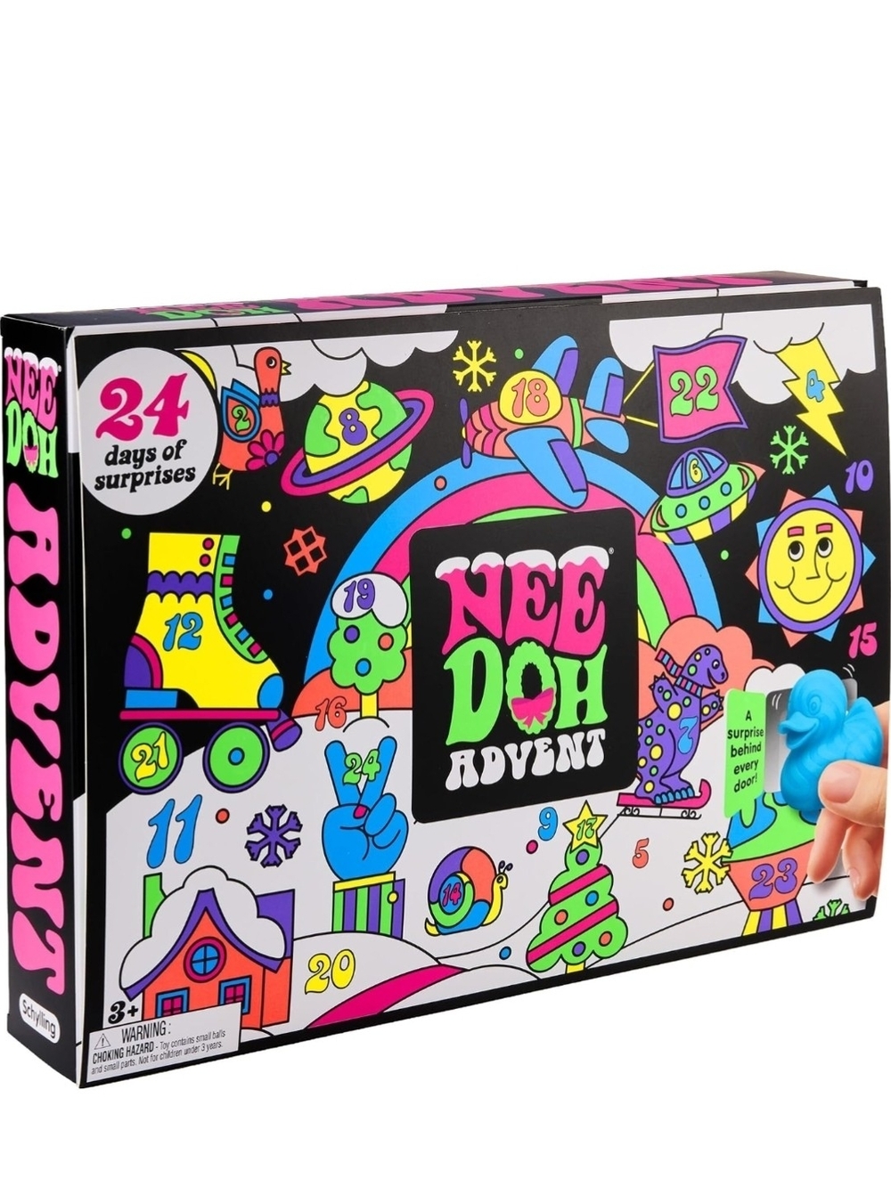 NeeDoh Rare Advent Calendar - Neon Multi-Color Surprise Pack Nwt